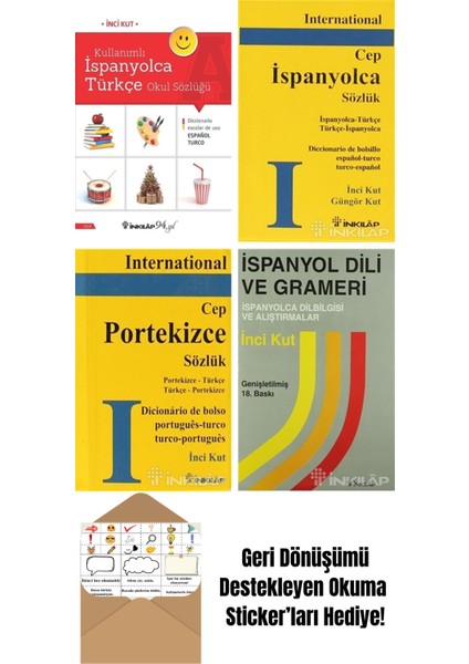Inci Kut 4 Kitap Seti + Okuma Sticker'ları