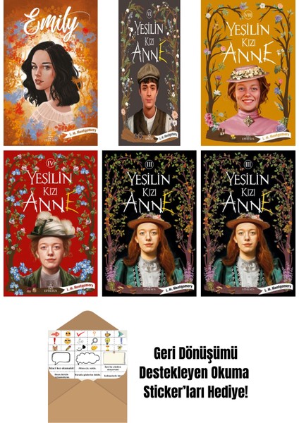 L. M. Montgomery 6 Kitap Seti + Okuma Sticker'ları
