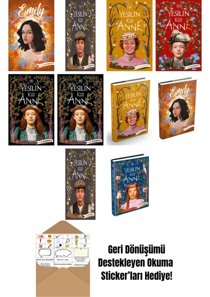 L. M. Montgomery 10 Kitap Seti + Okuma Sticker'ları
