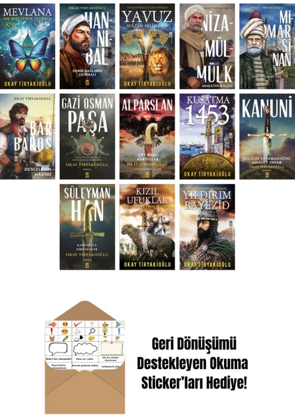 Okay Tiryakioğlu 13 Kitap Seti + Okuma Sticker'ları