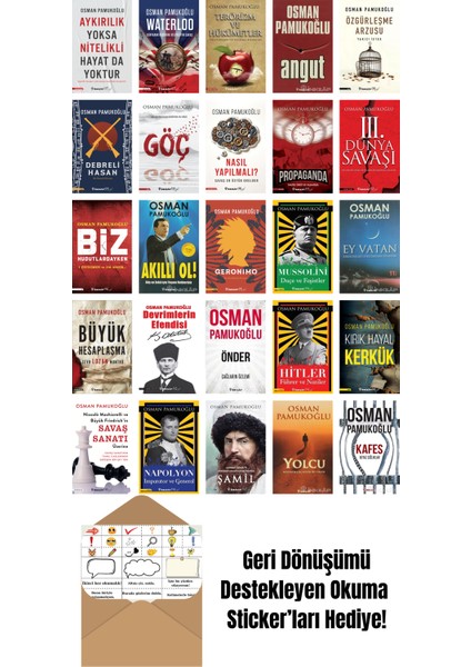 Osman Pamukoğlu 25 Kitap Seti + Okuma Sticker'ları