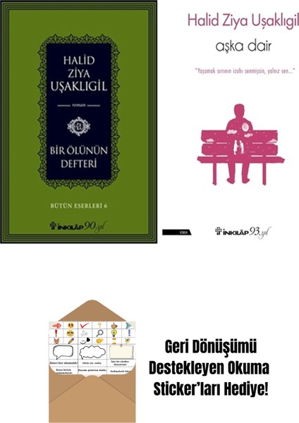 Halid Ziya Uşaklıgil 2 Kitap Seti + Okuma Sticker'ları