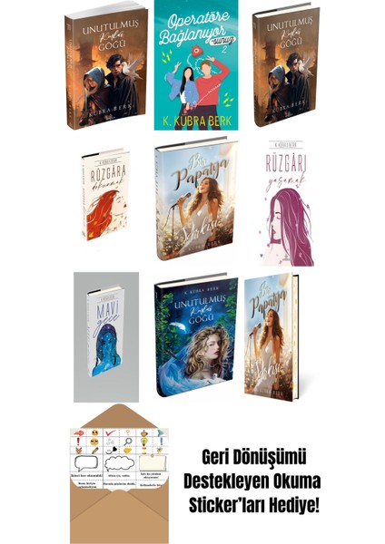 K. Kübra Berk 9 Kitap Seti + Okuma Sticker'ları