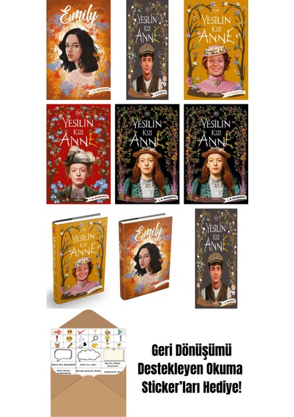 L. M. Montgomery 9 Kitap Seti + Okuma Sticker'ları