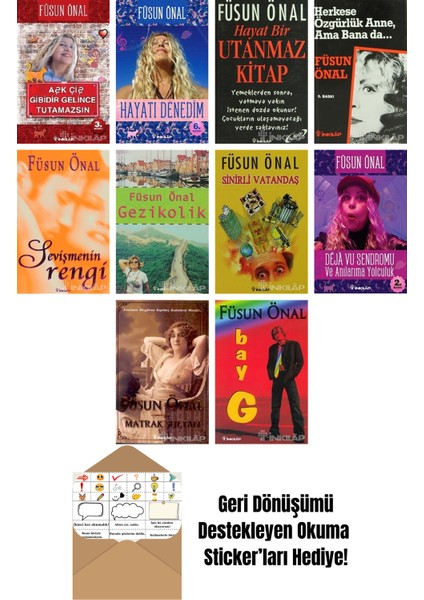 Füsun Önal 10 Kitap Seti + Okuma Sticker'ları