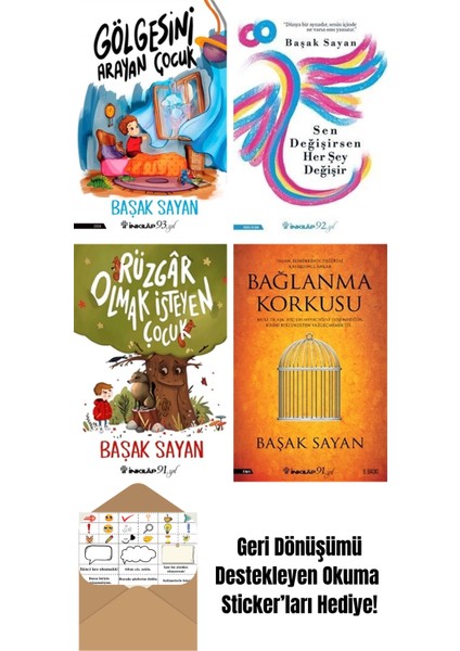 Başak Sayan 4 Kitap Seti + Okuma Sticker'ları