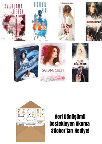 Fatih Murat Arsal 7 Kitap Seti + Okuma Sticker'ları