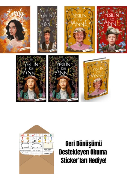 L. M. Montgomery 7 Kitap Seti + Okuma Sticker'ları