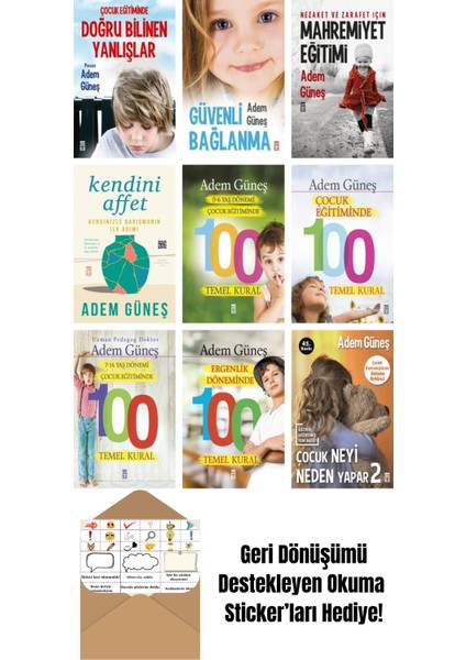 Adem Güneş 9 Kitap Seti + Okuma Sticker'ları