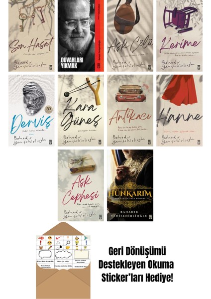 Bahadır Yenişehirlioğlu 10 Kitap Seti + Okuma Sticker'ları