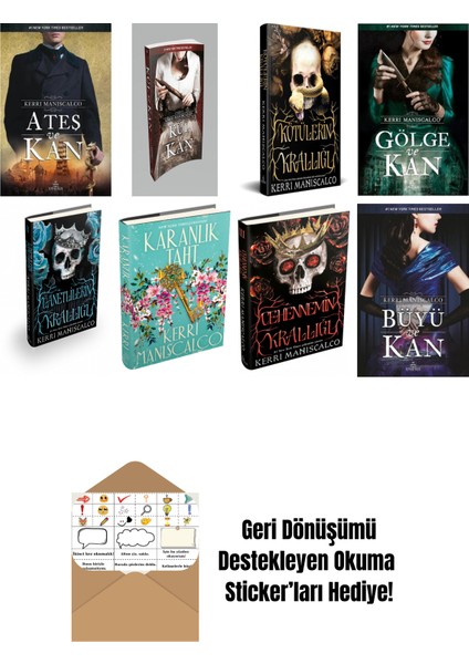 Kerri Maniscalco 8 Kitap Seti + Okuma Sticker'ları