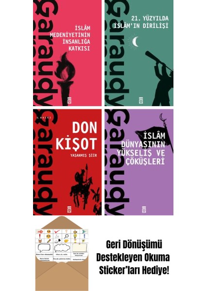 Roger Garaudy 4 Kitap Seti + Okuma Sticker'ları