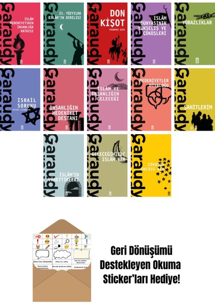 Roger Garaudy 13 Kitap Seti + Okuma Sticker'ları