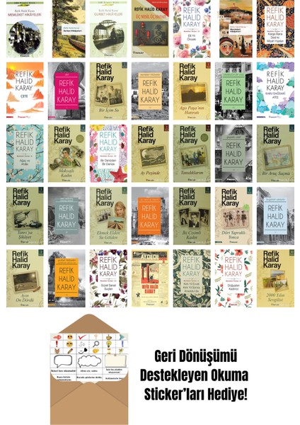 Refik Halid Karay 35 Kitap Seti + Okuma Sticker'ları