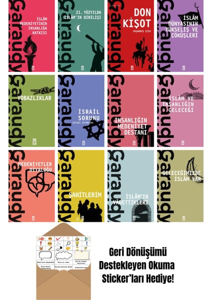 Roger Garaudy 12 Kitap Seti + Okuma Sticker'ları