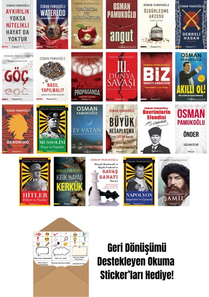 Osman Pamukoğlu 23 Kitap Seti + Okuma Sticker'ları