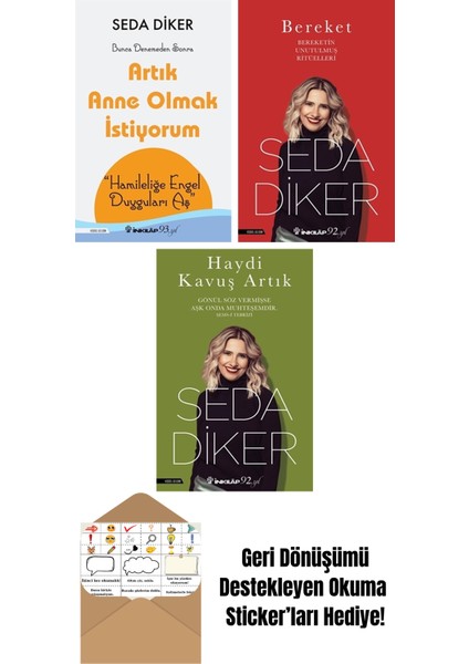 Seda Diker 3 Kitap Seti + Okuma Sticker'ları
