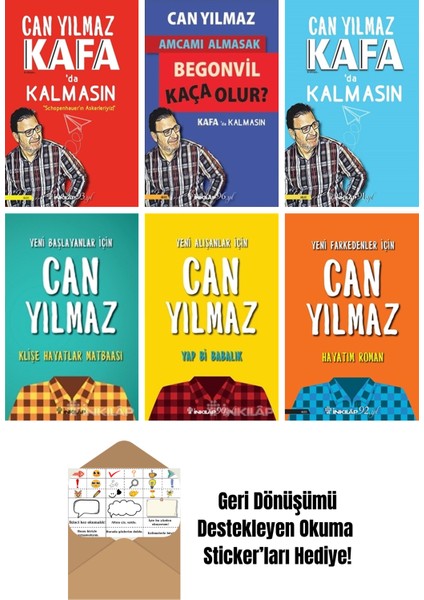 Can Yılmaz 6 Kitap Seti + Okuma Sticker'ları