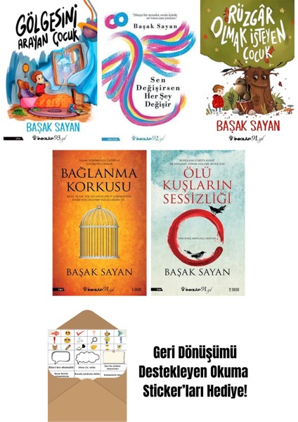Başak Sayan 5 Kitap Seti + Okuma Sticker'ları