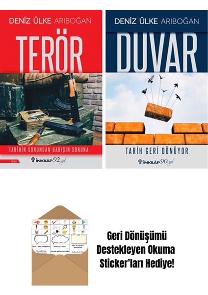 Deniz Ülke Arıboğan 2 Kitap Seti + Okuma Sticker'ları