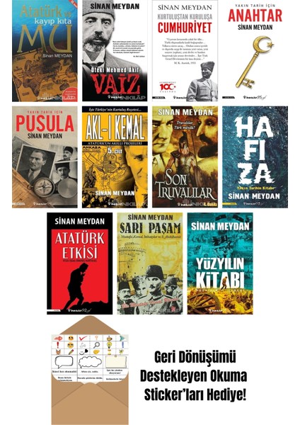 Sinan Meydan 11 Kitap Seti + Okuma Sticker'ları