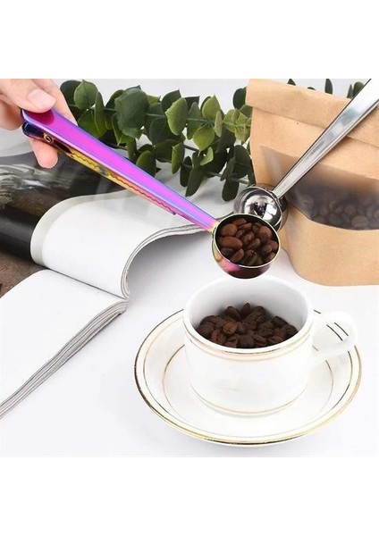 Mandallı Kahve Ölçü Kaşığı Renkli Çok Fonksiyonlu Paslanmaz Çelik Kaşık fiyatları