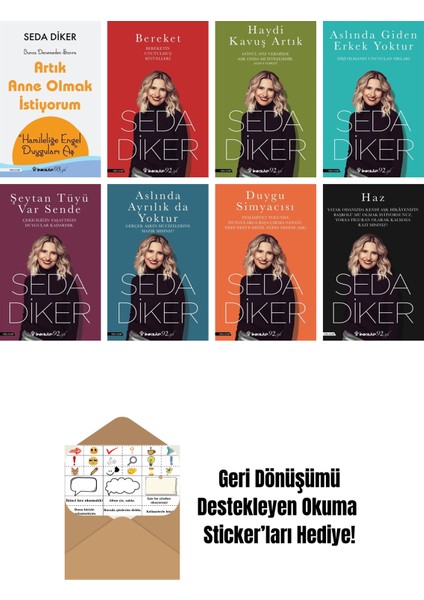 Seda Diker 8 Kitap Seti + Okuma Sticker'ları
