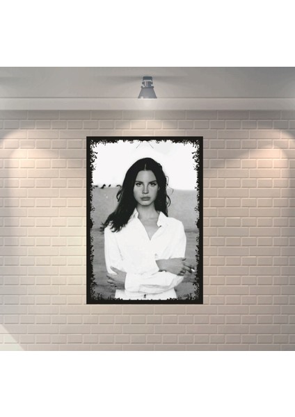 Lana Del Rey Dekoratif Retro Ahşap Poster
