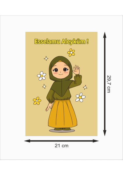 Müslüman Kız Çocuk Dekoratif Ahşap Poster fiyatları