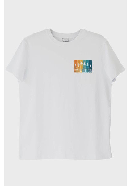 Wakeboarder Beyaz Tişört