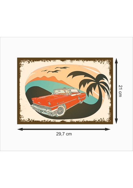 Antika Araba Dekoratif Retro Ahşap Poster fiyatları