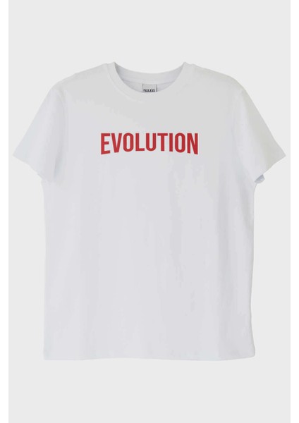 Evolution Beyaz Tişört