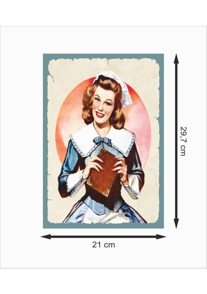 Vintage Hemşire Dekoratif Retro Ahşap Poster fiyatları