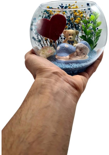 Anne Bebek Yeni Doğan Hediyelik Teraryum Hoş Geldin Bebek Hediyesi Anne Baba Hediyelik fırsatları