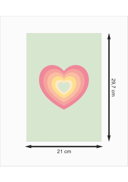 Pembe Renk Geçişli Kalp Dekoratif Ahşap Poster fiyatları