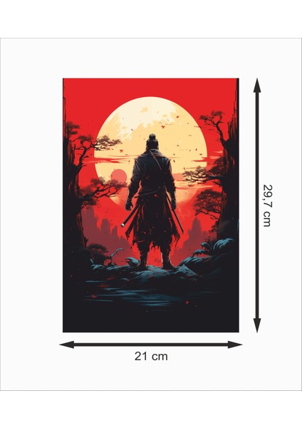 Samuray Anime 4 Dekoratif Ahşap Poster fiyatları