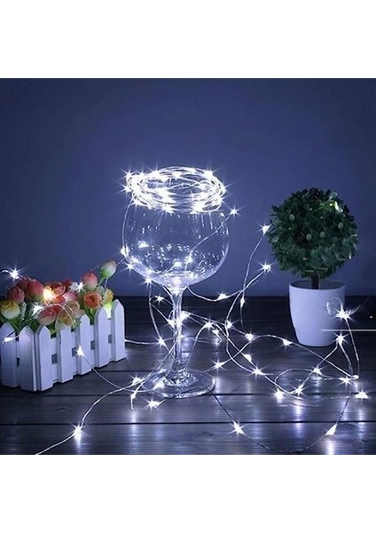 Pilli 5 Metre Dekoratif Peri LED Beyaz Aydınlatma Süsleme Lambası modelleri