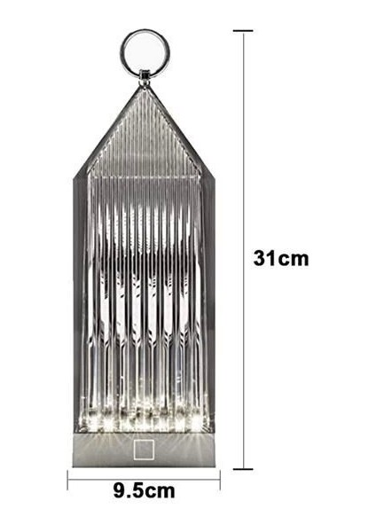 Fener Model USB Şarjlı Dokunmatik 3 Farklı Işık Modlu Masa Üstü Kristal Akrilik Lamba LED fırsatları