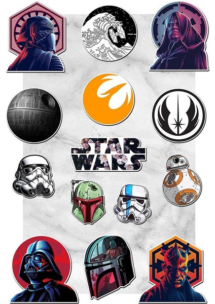 Star Wars Temalı Laptop Notebook Tablet Sticker Seti
