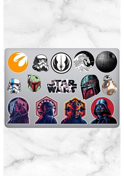 Star Wars Temalı Laptop Notebook Tablet Sticker Seti fiyatları