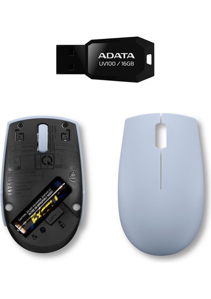 300 Kablosuz Mouse + Adata UV100 16GB USB Bellek modelleri