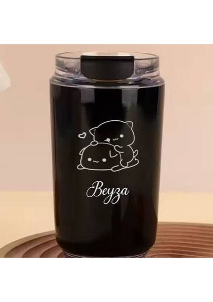 Kişiye Özel Retro Stil 240ML Vakumlu Isı Korumalı Bubu Dudu Baskılı Termos Kupa
