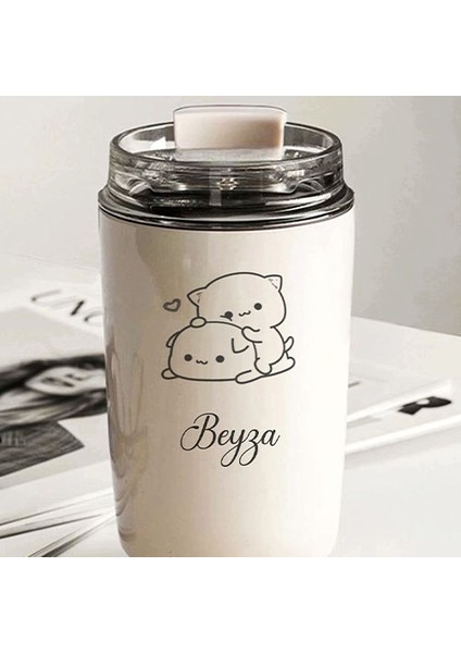 Kişiye Özel Retro Stil 240ML Vakumlu Isı Korumalı Bubu Dudu Baskılı Termos Kupa