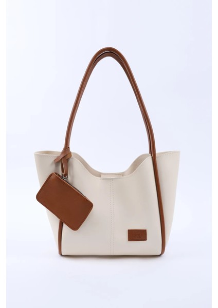 Krem-Taba/siyah/beyaz SHK238 Suni Deri El,kol ve Omuz 3'lü Çanta Seti (SHK108-SHK207-U23) fırsatları