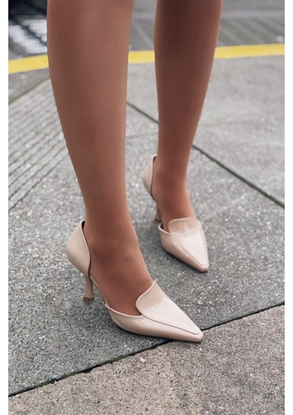 Karlo Rugan Yüksek Topuklu Stiletto Nude