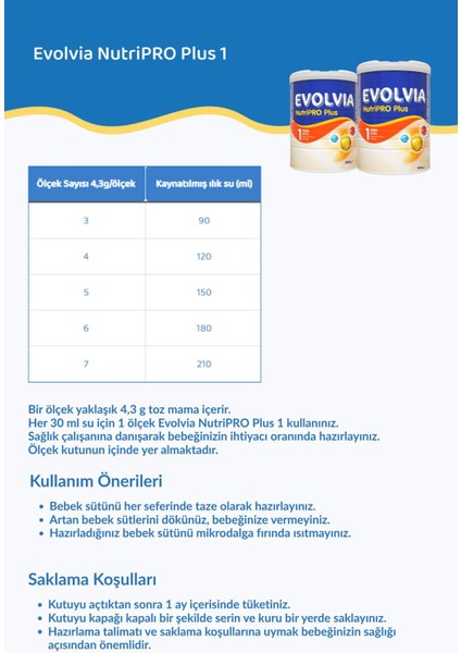 Asfstore Evolvia Nutripro Plus 1 Bebek Sütü 800 gr 2 Adet modelleri