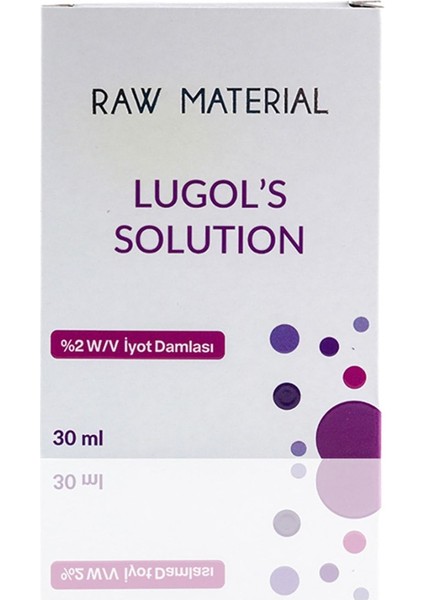 Asfstore Raw Material Lugol Çözeltisi %2'lik 30 ml