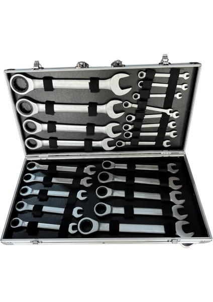 12 Parça Mafsallı Cırcırlı Kombine Anahtar Seti