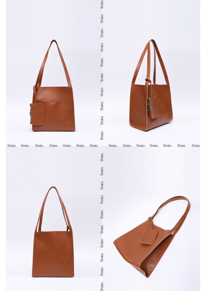 Taba SHK123 Suni Deri, Çıtçıtlı, Iki Bölmeli, Cüzdanlı, Makyaj Çantalı, Askılı, El, Kol ve Omuz Çantası