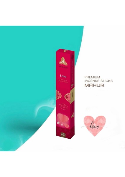 Love Scented Premium Incense Sticks - Aşk Kokulu Premium 20 Adet Tütsü Çubuğu